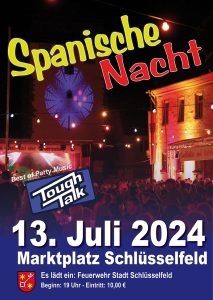 Plakat Spanische Nacht Tough Talk Feuerwehr